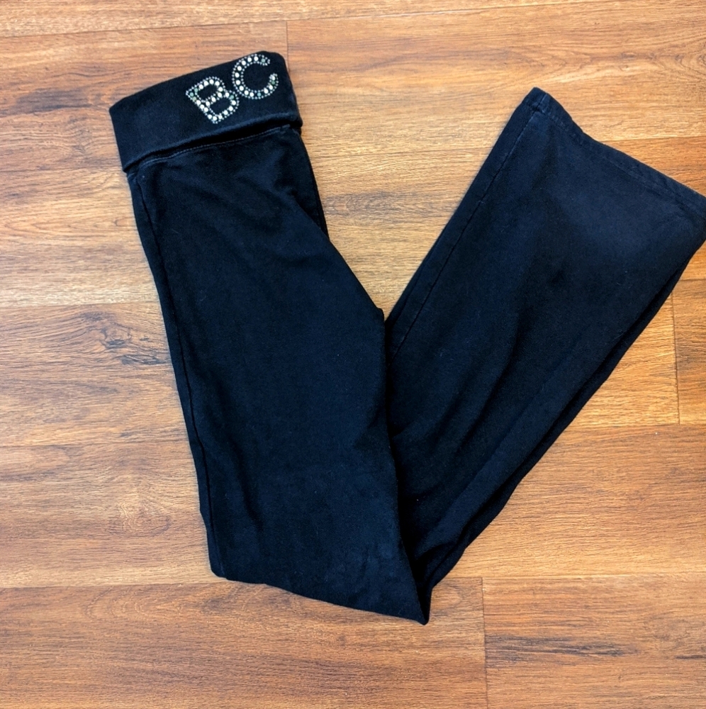 BCBG Black Work Out Yoga Pants